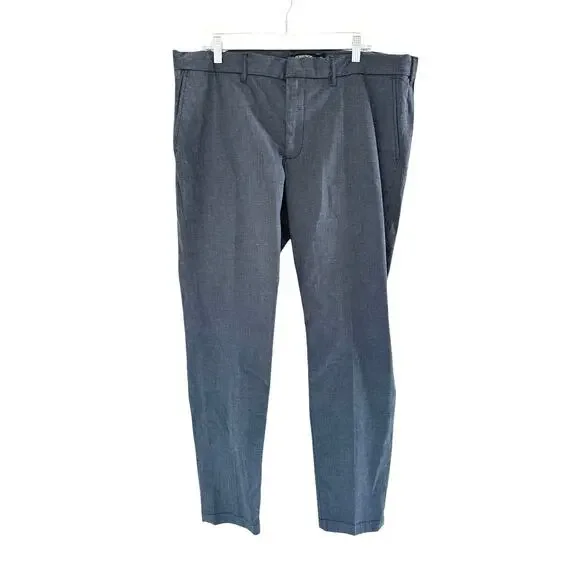 Nordstrom Men's Basic Blue Gray Tech Smart Slim Fit Dress Pants Size 40 x 32 - Picture 1 of 12